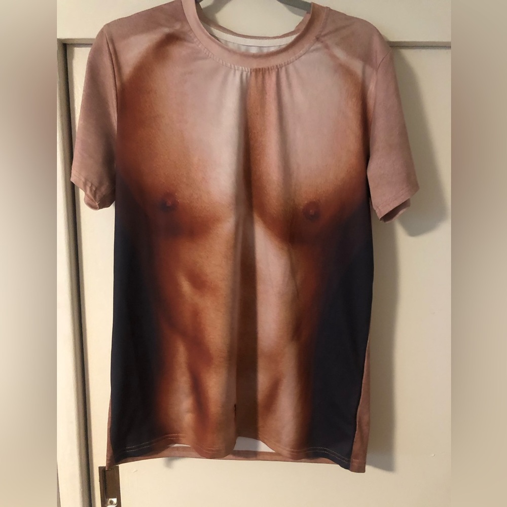 Mens novelty muscle shirt